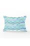 Water Painted Zigzag Patterned Digital Printed Rectangular Throw Pillow Cover