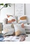 4-Piece Double Sided Modern Raschel Knitted Pillow Throw Pillow Cover Set with Onedraw Drawing on White Background