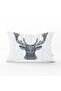 Deer Patterned Digital Printed Decorative Rectangular Pillow Throw Pillow Cover