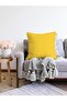 Double Sided Yellow Background Geometric Drawing Digital Printed Modern Raschel Knitted Pillow Throw Pillow Cover - 2