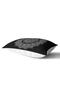 Black Rectangular Pillow Case with White Mandala Pattern - 2