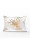 White And Gold Leaf Patterned Special Design Modern Rectangular Pillow Case