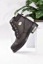 Men's Genuine Nubuck Leather Waterproof Black Boots - 2