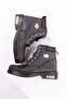 Men's Genuine Nubuck Leather Waterproof Black Boots - 3