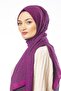 Fuchsia Black Jacquard Modal Shawl 75x200 Cm With Scarf Hanger And Gift Set - 5