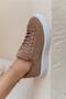 Angelo Women's Nude Real Suede Eva Sole Sneakers - 2