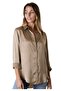Women's Satin Brown Shirt - 3