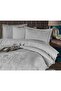 Jacquard Double Cotton Satin Duvet Cover Set Kapya V2 Gray - 2