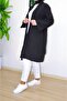 Women's Crepe Short Kimono Black - 3