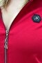 Hooded Crystal Stone Red Plus Size Women's Two Thread Cotton Tracksuit Set - 5