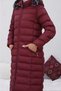 Women's Long Padded Black Puffer Coat with Hood, Fur-Trimmed, Thick Fiberfill, Plus Size - 6