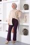 206 Flared Leg Fabric Trousers Purple - 3