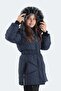 St21jc005-400 Slazenger Candy Girl's Coat Navy Blue