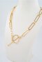 Women's Special Design Chain Necklace with Front Lock Detail - 2
