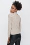 Women's Shawl Collar Melange Knitwear Cardigan Mink - 4