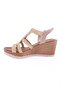 Women's Padded Sole T-strap Wicker Mesh Mesh Back Elastic Sandals Beige Linen 21212328 - 3