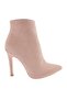 Pointed Toe Thin Heeled Women's Boots Nude Satin Snake 26233322121452322