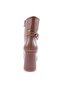 Women's Chain Accessory Heeled Boots Brown 215162821 - 4
