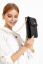 266 Laser Women's, Chain Strap Evening Shoulder Bag, Messenger Bag Black - 3
