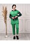 Women's Sleeve Plaid Hooded Tracksuit Set - 4