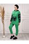 Women's Sleeve Plaid Hooded Tracksuit Set - 6
