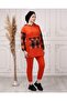 Women's Sleeve Plaid Hooded Tracksuit Set - 5