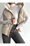 Women's Medium Length Stand Collar Sleeveless Puffer Vest - 5