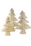 Christmas Gold Glitter Wire Pine Tree Decor Ornament - 2