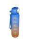 1000ml Tritan Double Color Motivational Water Bottle with Straw Vgn-2219