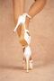 Luna White Patent Leather High Heeled Women's Shoes - 3