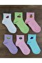 Girl's 6 Pairs Cotton Colorful Fruit Patterned Half Socks - 2