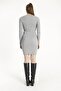 Crew Neck Long Sleeve Bodycon Knitted Dress - 5