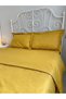 Double Mustard Colored Quilt Cover - 6