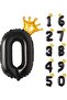 0 Black Foil And King Crown Party Celebration Set - 2