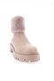Women's Zippered Fur Detailed Boots Beige Suede 331412682 - 2