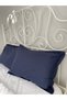 Navy Blue Cotton Pillowcase - 3