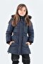 St21jc005-400 Slazenger Candy Girl's Coat Navy Blue - 5
