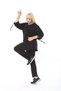 Large Size Lycra Elastic Waist Imported Viscose Fabric Slit Pockets Lace Up Trend Tracksuit Set - 5