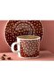 Lulea Porcelain Set of 2 Coffee Cups 80 Ml Claret Red - 2