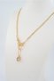 Women's Special Design Zircon Drop Stone and Hand Figured Princess Chain Necklace