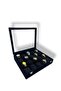 Richbox 20Pcs Watch Box Suede Black with Decorative Corner Protection - 2