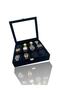 Richbox 12-Piece Watch Box Decorative Corner Protected Suede Black - 4