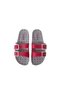 Women's Pink-gray Double Buckle Non-Slip Sole Daily Sea Beach-seaside Walking Slippers - 5