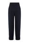 X Sagaza Studio Navy Blue Striped Woven Trousers with Detailed Cuffs Tpraw23Pl00039 - 8