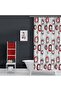 Bathroom Curtain 1X110X200 Single Panel Shower Curtain with Ring Gift Shower Cabin Curtain 4954 Mixed
