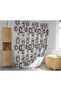 Bathroom Curtain 1X110X200 Single Panel Shower Curtain with Ring Gift Shower Cabin Curtain 4954 Mixed - 2