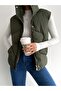 Women's Medium Length Stand Collar Sleeveless Puffer Vest