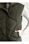 Women's Medium Length Stand Collar Sleeveless Puffer Vest - 6