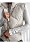 Women's Medium Length Stand Collar Sleeveless Puffer Vest - 7