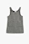 Girl's Black Plaid Dress 3WKG80005AW